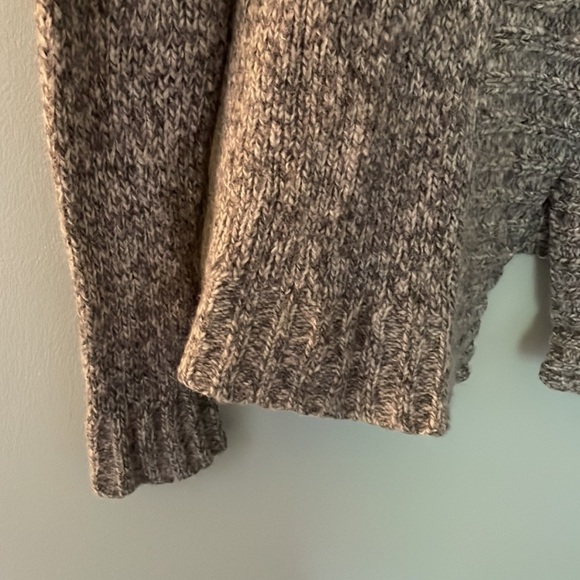 THEORY shawl color cardigan sweater, gray marled color, size small.  Wool blend - Picture 4 of 11